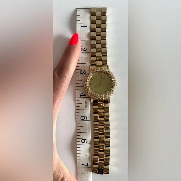 Marc by Marc Jacobs Gold Tone Crystal Watch display picture 1